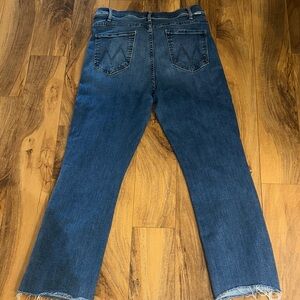 MOTHER Classic Straight Leg Blue Jeans